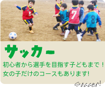 サッカー　初心者から選手を目指す子どもまで！女の子だけのコースもあります！